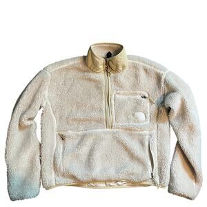 The North Face fleece/ sherpa cream/beige size xs